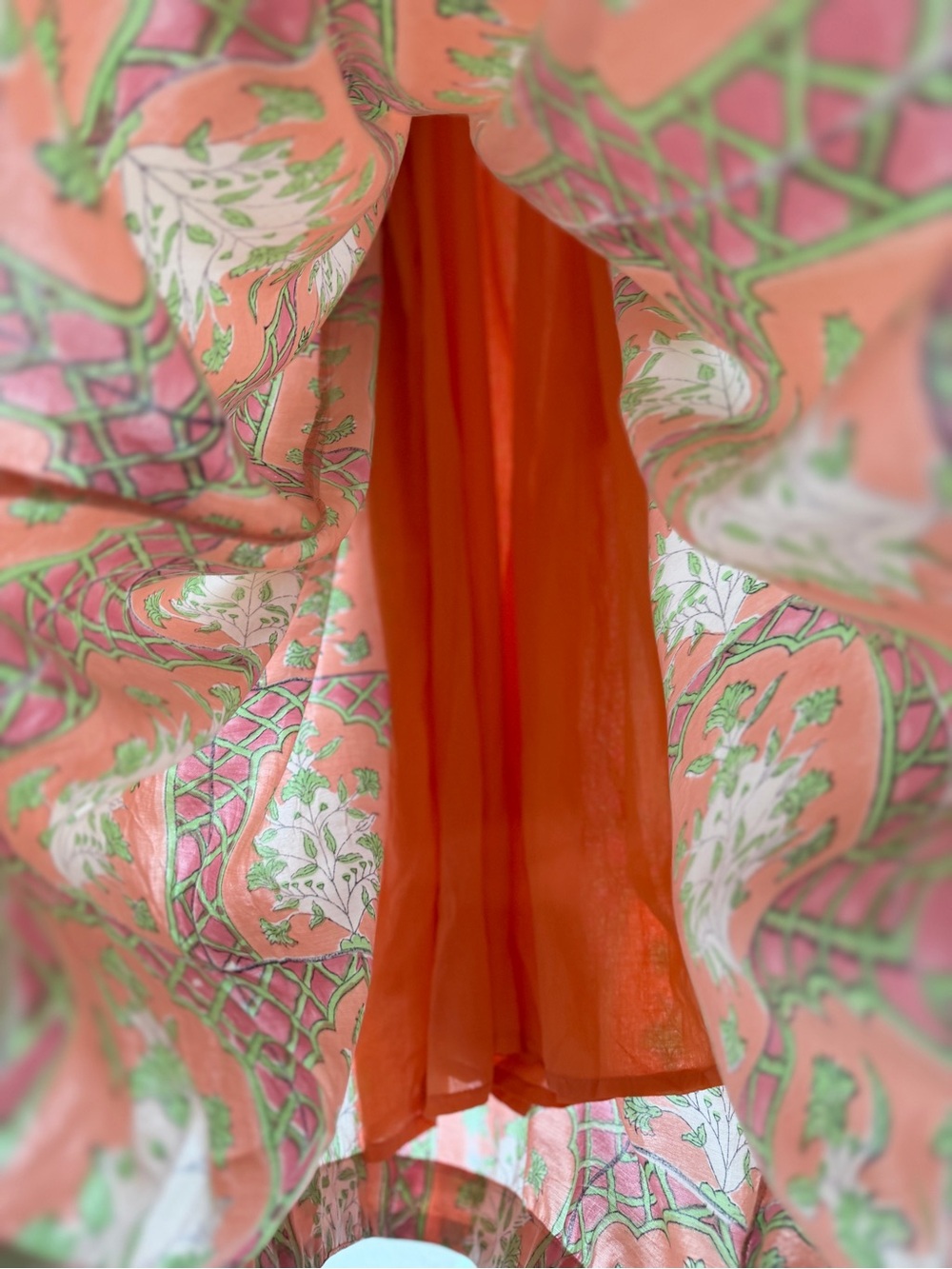 Clara The Label Cassia Floral Maxi Dress Peach Quartz XS - Picture 6 of 16